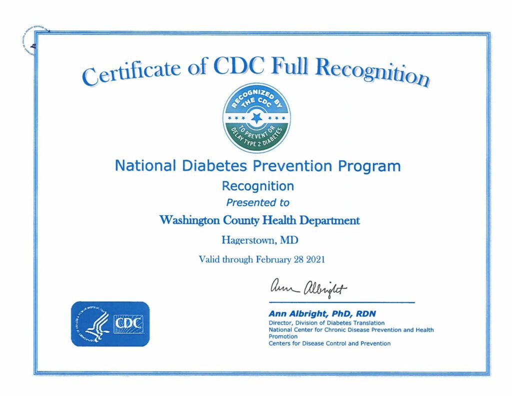 Certificate of CDC Full Recognition