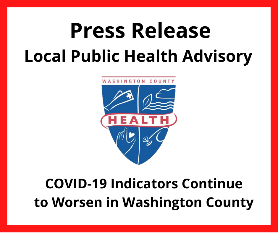 Press Release: Local Public Health Advisory: Recent Rise in COVID-19 Activity