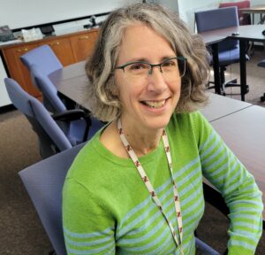 Dr. Diana Gaviria, medical director and deputy health officer for the Washington County Health Department, sits in the conference room.