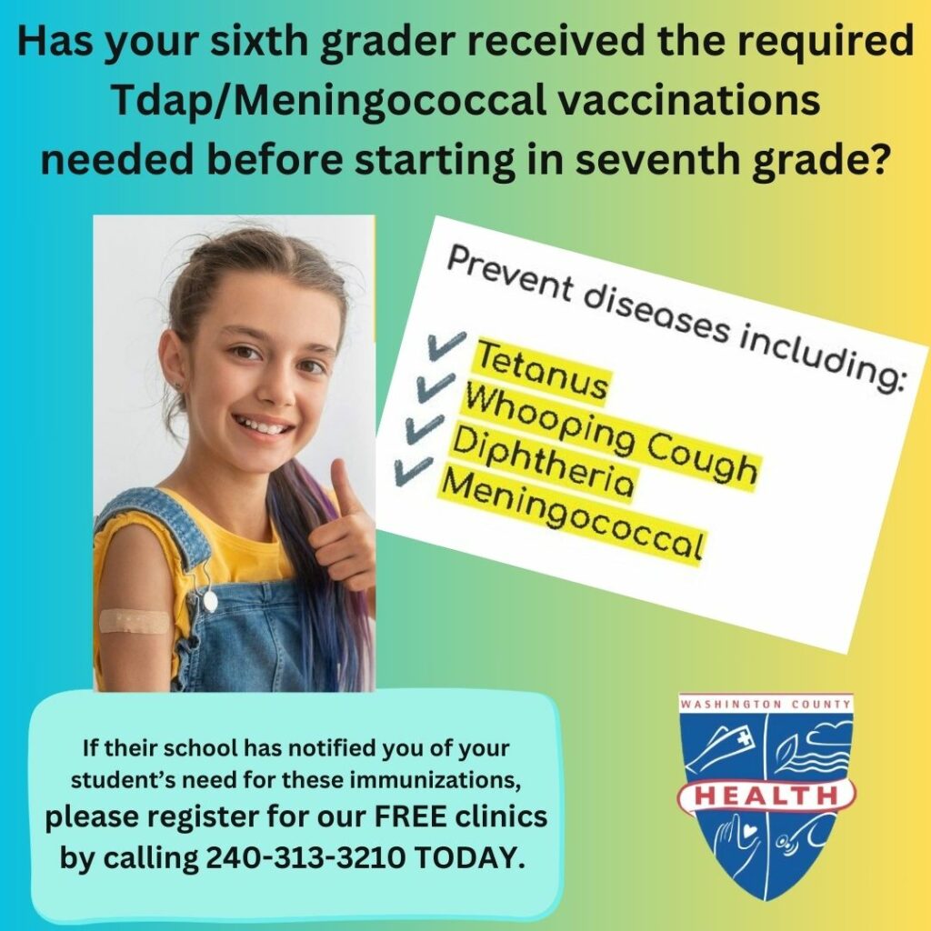 Free Vaccination Clinics for Next Fall’s Seventh Graders