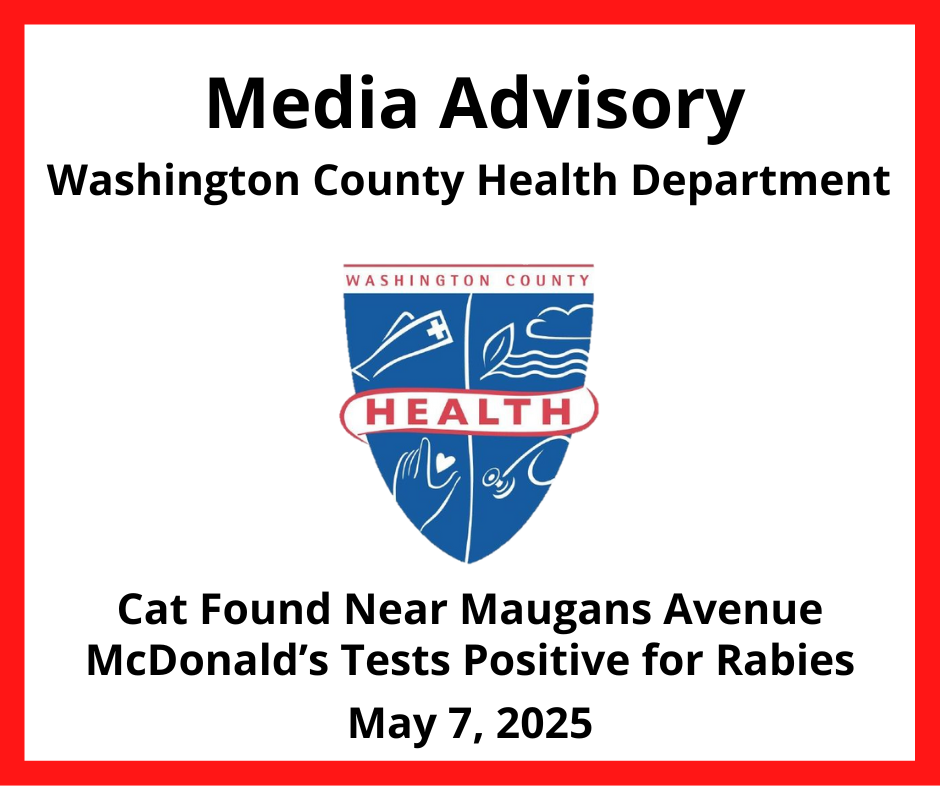 MEDIA ALERT: Cat Found Near Maugans Avenue McDonald’s Tests Positive for Rabies