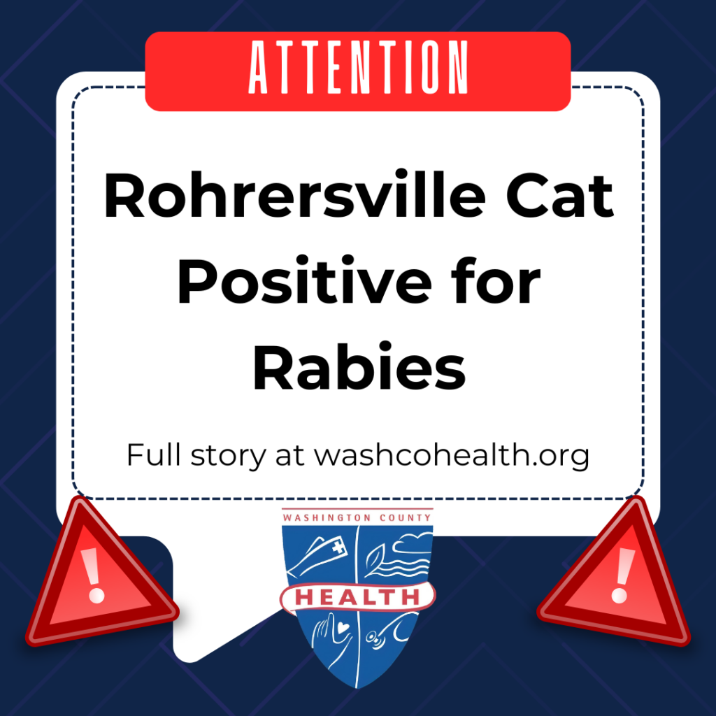 Rohrersville Cat Positive for Rabies