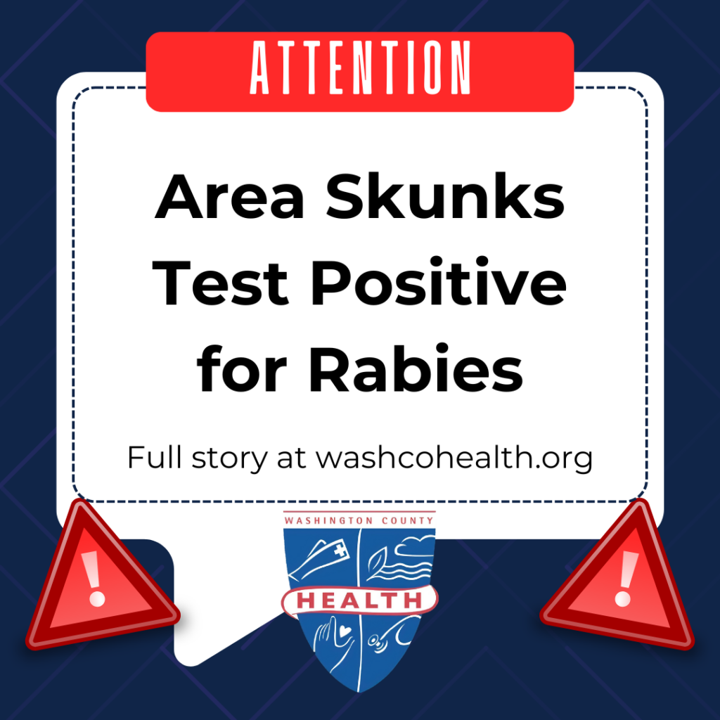 Skunks in Our Area Test Positive for Rabies; Public Should Exercise Caution