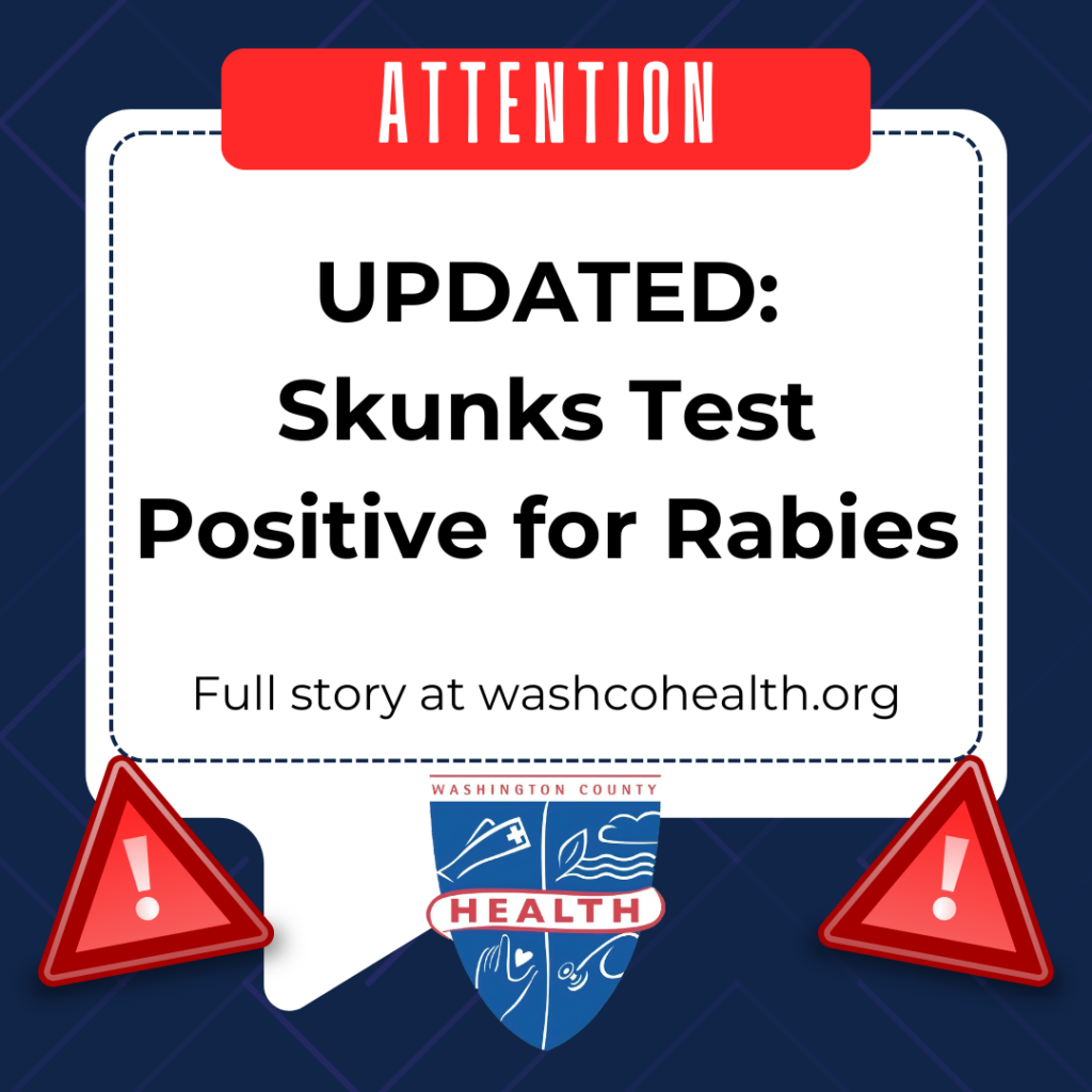 Update – Several Skunks Test Positive for Rabies in the County in December